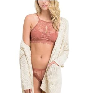 Lace Racerback Bralette Nude from Libby Story Size Small NWT